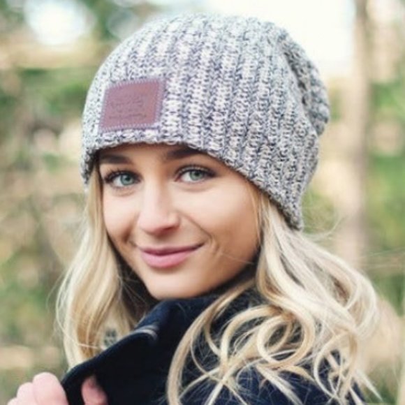 Love Your Melon Accessories - NWT Love Your Melon White / Black Beanie Hat